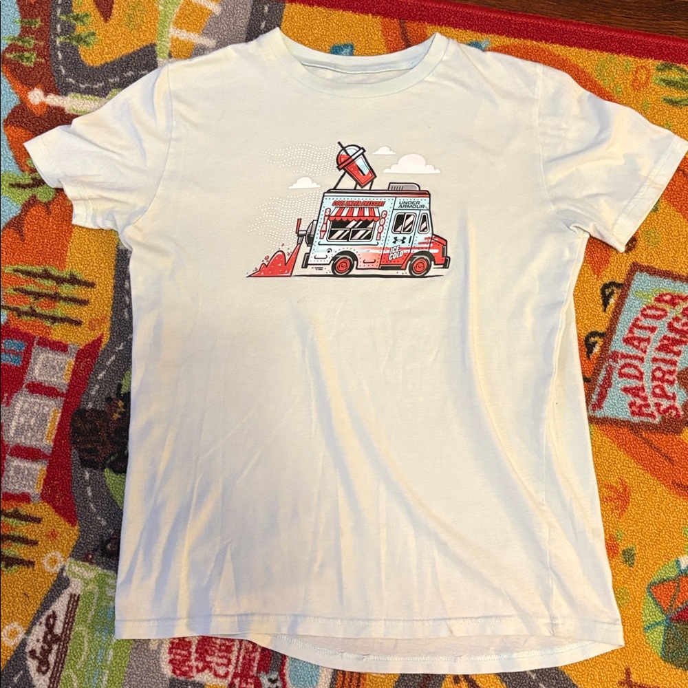 Youth XL Under Armour Light Blue Graphic T-Shirt
